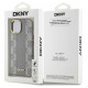 Dkny Leather Checkered Mono Pattern MagSafe iPhone 15 Case - Beige