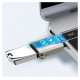 Joyroom S-H151 USB-C (male) / USB-A (female) Adapter with Lanyard Eyelet - Silver