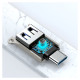 Joyroom S-H151 USB-C (male) / USB-A (female) Adapter with Lanyard Eyelet - Silver