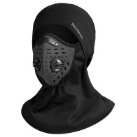 Rockbros LF7127-1 New Velvet Sports Balaclava with Filter - Black