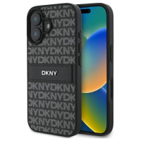 Dkny Texture Pattern Tonal Stripe iPhone 16 Case - Black