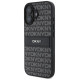 Dkny Texture Pattern Tonal Stripe iPhone 16 Case - Black