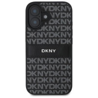 Dkny Texture Pattern Tonal Stripe iPhone 16 Case - Black