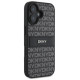 Dkny Texture Pattern Tonal Stripe iPhone 16 Case - Black