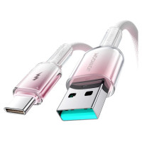 Joyroom S-A42 Crystal-Clear Series 3A USB-A - USB-C cable 1.2m - white