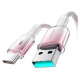 Joyroom S-A42 Crystal-Clear Series 3A USB-A - USB-C cable 1.2m - white