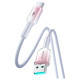 Joyroom S-A42 Crystal-Clear Series 3A USB-A - USB-C cable 1.2m - white