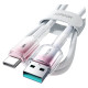 Joyroom S-A42 Crystal-Clear Series 3A USB-A - USB-C cable 1.2m - white