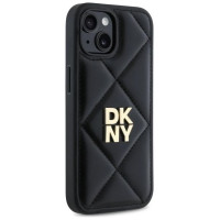 Dkny Quilted Stack Logo iPhone 14 Case - Black