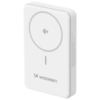 Wozinsky Powerbank Wozinsky WLWP-10KA0Y3WS 22.5W PD Qi2 10000 mAh, with stand, 1x USB-A, 1x USB-C - white