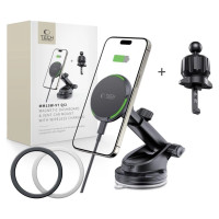 Tech-Protect MM15W-V7 QI2 Car Holder with Inductive Charger - Black