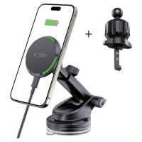 Tech-Protect MM15W-V7 QI2 Car Holder with Inductive Charger - Black