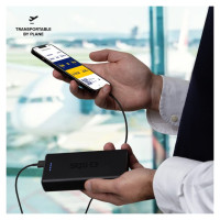 SBS Fast charge power bank: 20,000 mAh, 2 USBs Black