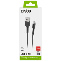 SBS TECABLETC3MTK USB-A - USB-C Cable 3m - Black
