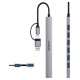 Orico YSA2-U3 USB-A/USB-C Hub Docking Station 1x USB-A 3.0 + 6x USB-A 2.0 - Gray