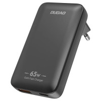 Dudao GaN Dudao A65Q 65W USB-A / USB-C PD Ultra-Thin Travel Wall Charger EU / US - Black