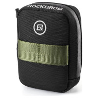 Rockbros Mini Saddle Bag with CO2 Cartridge Holder - Black/Green