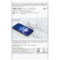 Puro Daily Prolite 25W USB-C Power Delivery Charger - White