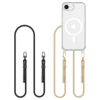 Tech-Protect FlexAir Chain MagSafe iPhone 16e Case - Black/Beige