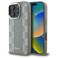 Dkny Checkered Pattern Magsafe iPhone 16 Pro Case - Beige