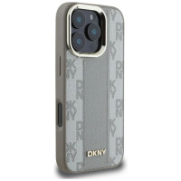Dkny Checkered Pattern Magsafe iPhone 16 Pro Case - Beige