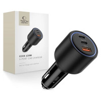 Tech-Protect CC04 3-port PD130W car charger - black