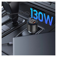 Tech-Protect CC04 3-port PD130W car charger - black