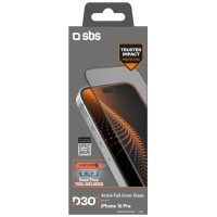SBS tempered glass with D3O technology with applicator for iPhone 16 Pro