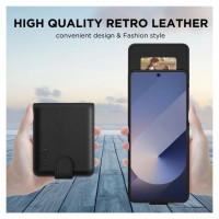 Tech-Protect Wallet Case for Samsung Galaxy Z Flip 7 - Black