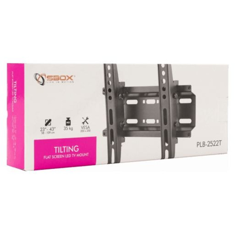 Sbox PLB-2522T Tilting Flat Screen LED TV Mount 23"-43" 35kg