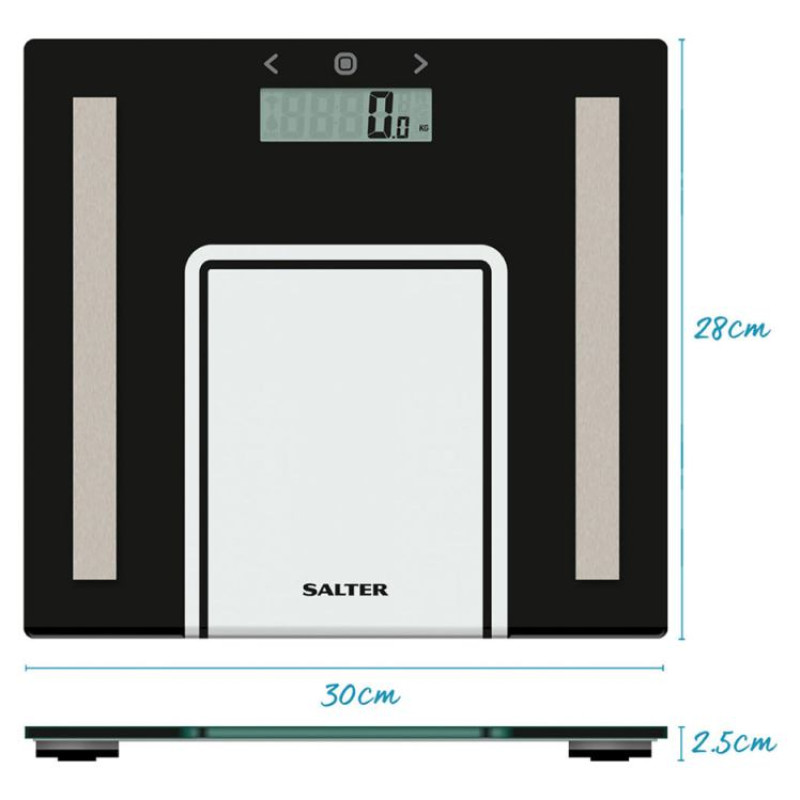 Salter 9128 BK3R Electronic Body Analyser Scale - Black