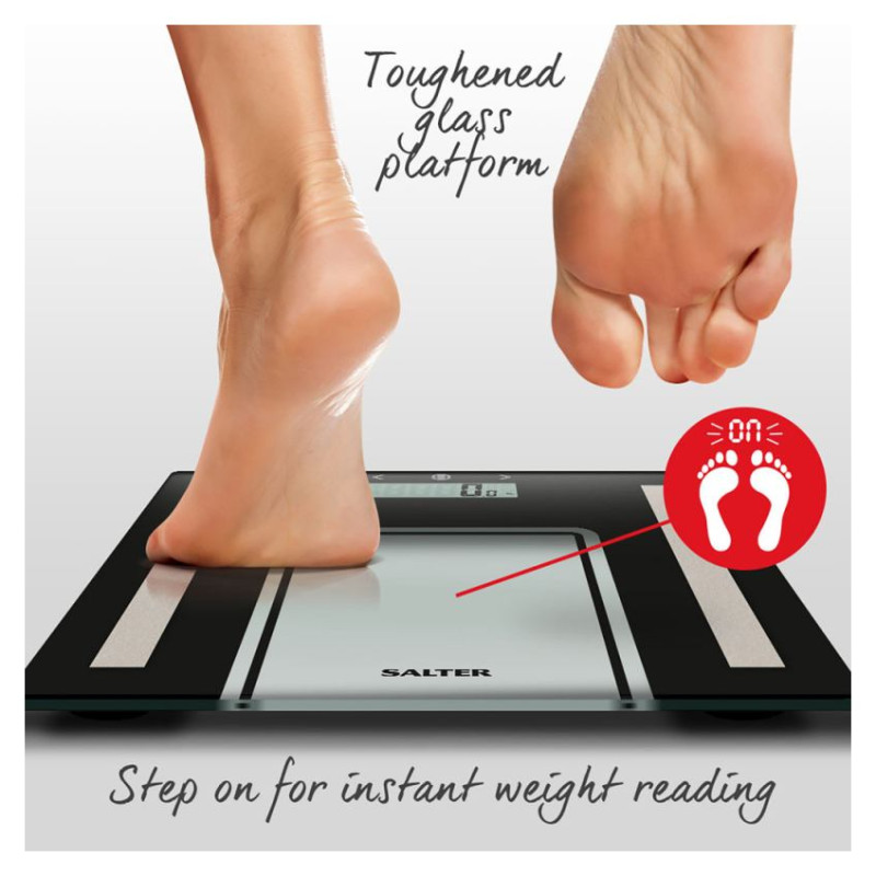 Salter 9128 BK3R Electronic Body Analyser Scale - Black