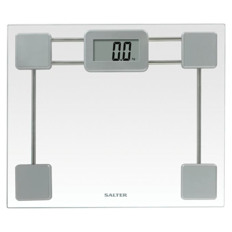 Salter 9081 SV3R Toughened Glass Compact Electronic Bathroom Scale