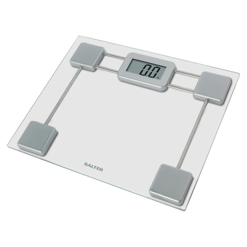 Salter 9081 SV3R Toughened Glass Compact Electronic Bathroom Scale