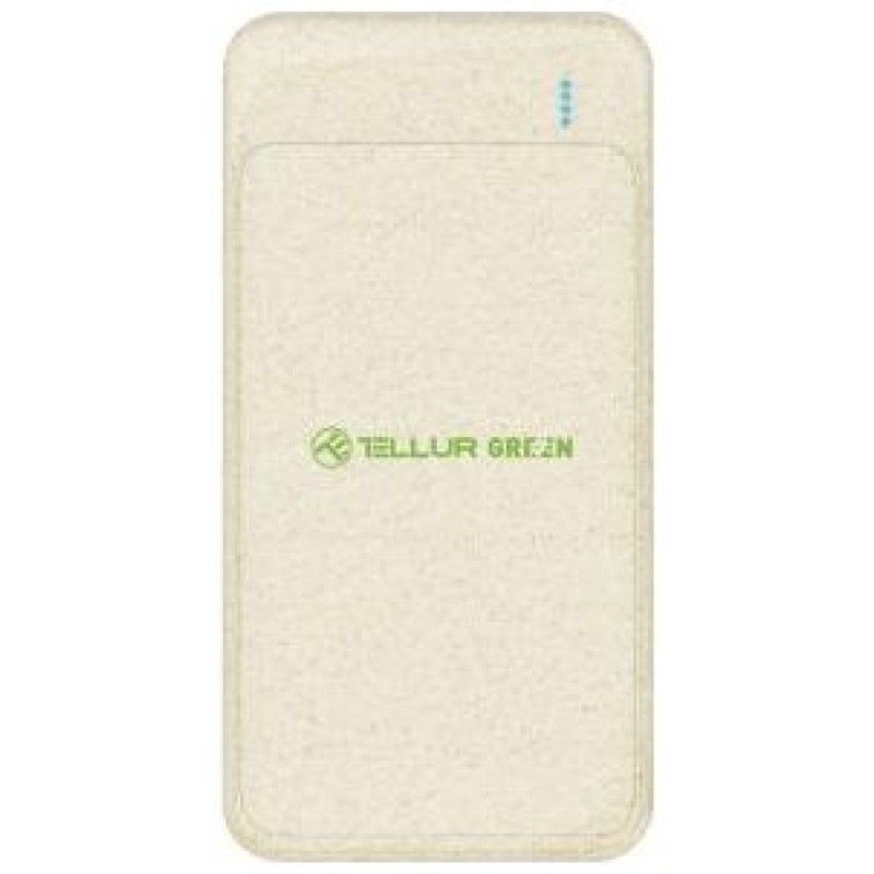 Tellur PD103 Green Power Bank 10000mAh, 2xQC3.0 + PD 18W cream