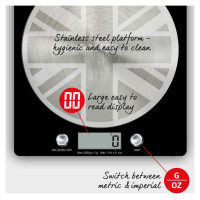 Salter 1036 UJBKDR Great British Disc Digital Kitchen Scale