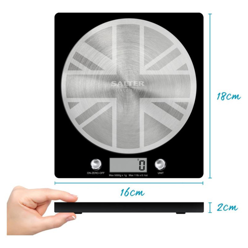 Salter 1036 UJBKDR Great British Disc Digital Kitchen Scale