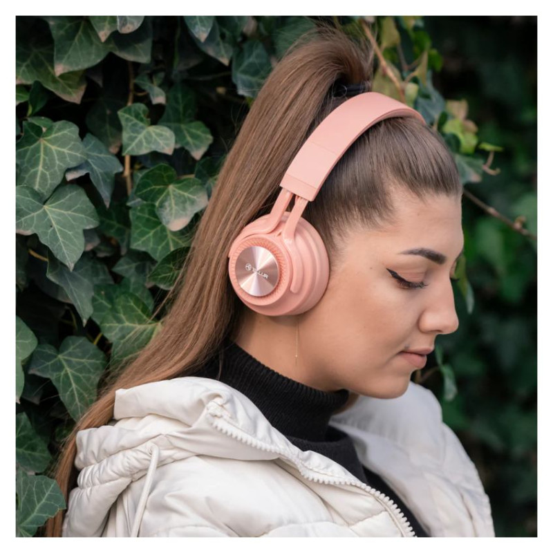Tellur Feel Bluetooth Over-Ear Headphones Pink
