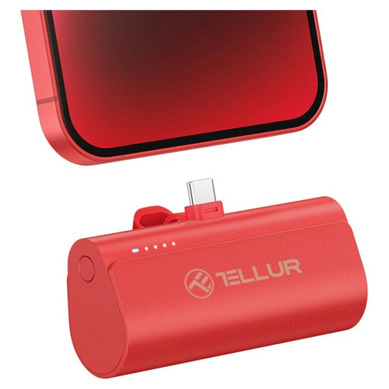 Tellur PD202 Powerbank 5000mAh red