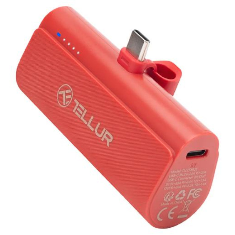 Tellur PD202 Powerbank 5000mAh red