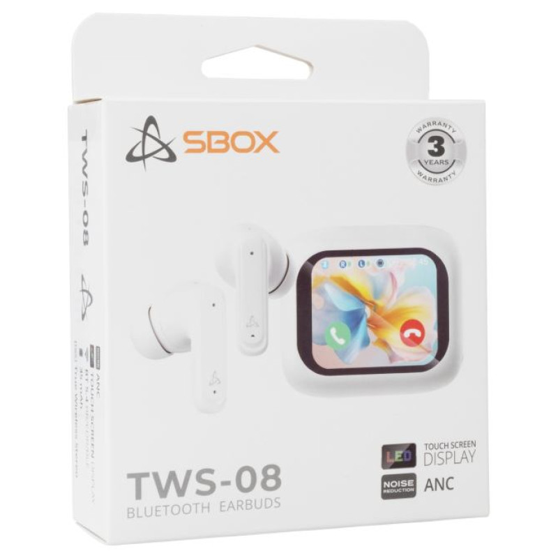 Sbox EB-TWS08-W Touch Screen Display White
