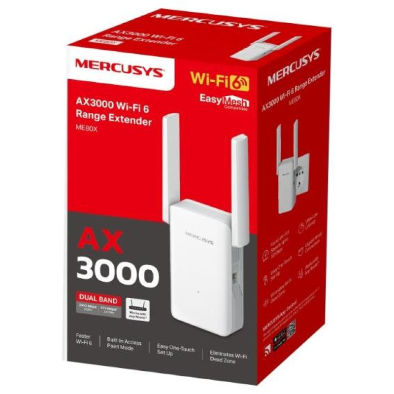 Mercusys WRL RANGE EXTENDER 3000MBPS/ME80X MERCUSYS