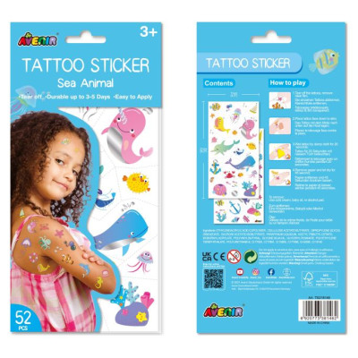Avenir Tetovējumu uzlīmes: Jūras dzīvnieki