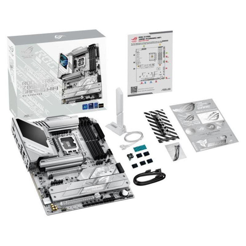 Asus Mainboard|ASUS|Intel Z890|LGA1851|ATX|Memory DDR5|Memory slots 4|1xPCI-Express 4.0 16x|1xPCI-Express 5.0 16x|5xM.2|1xHDMI|1xDisplayPort|1xAudio-In|1xAudio-Out|2xUSB 3.0|5xUSB 3.1|1xUSB-C|2xUSB-C w/Thunderbolt|1xOptical S/PDIF|1xRJ45|ROGSTRIXZ890-AGAM