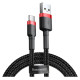 Baseus Cafule Cable durable nylon cable USB / USB-C QC3.0 2A 3M black-red (CATKLF-U91)