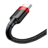 Baseus Cafule Cable durable nylon cable USB / USB-C QC3.0 2A 3M black-red (CATKLF-U91)