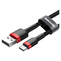 Baseus Cafule Cable durable nylon cable USB / USB-C QC3.0 2A 3M black-red (CATKLF-U91)