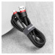 Baseus Cafule Cable durable nylon cable USB / USB-C QC3.0 2A 3M black-red (CATKLF-U91)