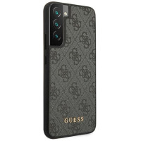 Guess GUHCS22SG4GFGR S22 S901 szary/grey hard case 4G Metal Gold Logo