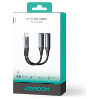 Joyroom SY-C03 USB-C to 2x USB-C 2in1 DAC adapter - black